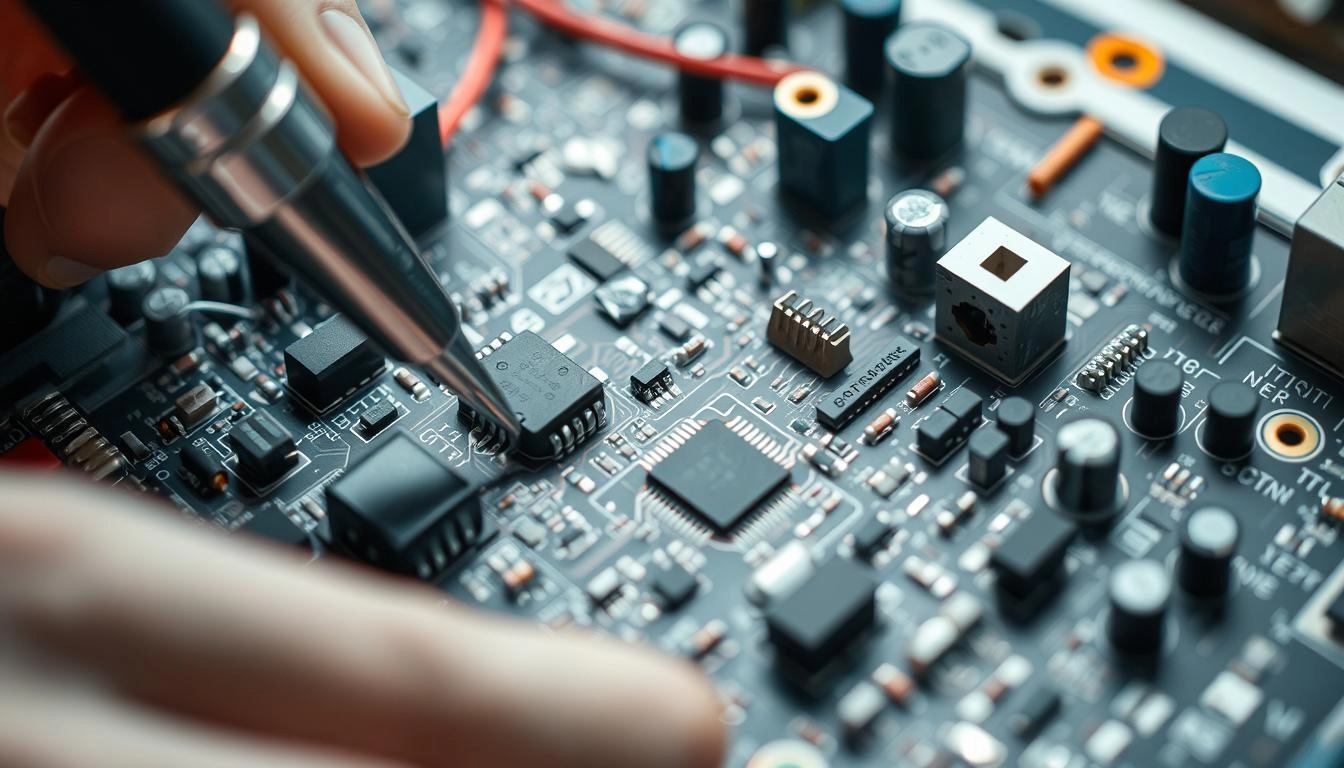solda componentes eletrônicos